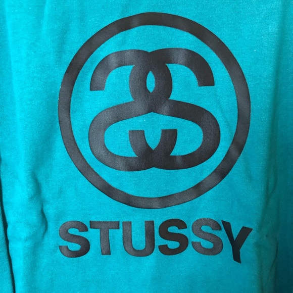 ๐จHP๐ Stussy NWT link crewneck in teal medium - Picture 4 of 5